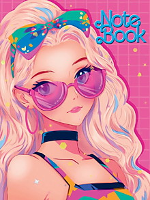 БЛОКНОТ в клетку I love pink. Розовые очки
